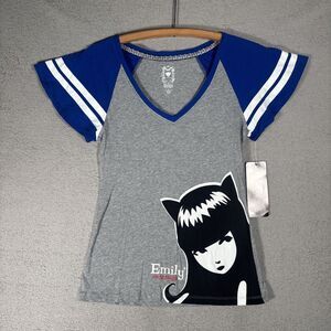NWT Emily The Strange T Shirt Women’s Size L 2010 Retro Y2K Goth 00s Scene Kid